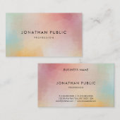 Moderne, kleurrijke Abstracte art elegant Professi Visitekaartje (Voorkant / Achterkant)