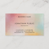 Moderne, kleurrijke Abstracte art elegant Professi Visitekaartje (Achterkant)