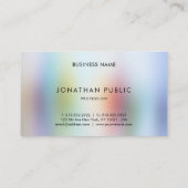 Moderne, kleurrijke Abstracte art elegant Professi Visitekaartje (Achterkant)