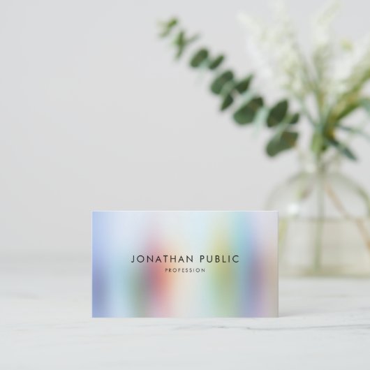 Moderne, kleurrijke Abstracte art elegant Professi Visitekaartje (Staand voorkant)