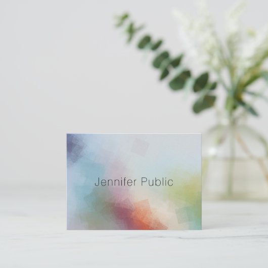 Moderne, kleurrijke Abstracte art, elegant Visitekaartje (Staand voorkant)