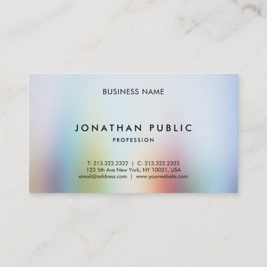 Moderne, kleurrijke Abstracte art, elegant Visitekaartje (Achterkant)