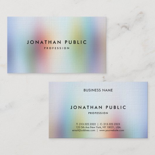 Moderne, kleurrijke Abstracte art, elegant Visitekaartje (Voorkant / Achterkant)