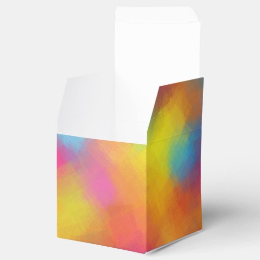 Moderne, kleurrijke Abstracte Art elegante Sjabloo Bedankdoosjes (Geopend)