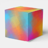 Moderne, kleurrijke Abstracte Art elegante Sjabloo Bedankdoosjes (Achterkant)