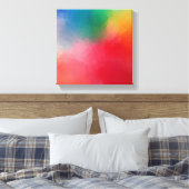 Moderne, kleurrijke Abstracte Art elegante Sjabloo Canvas Afdruk (Insitu (Slaapkamer))