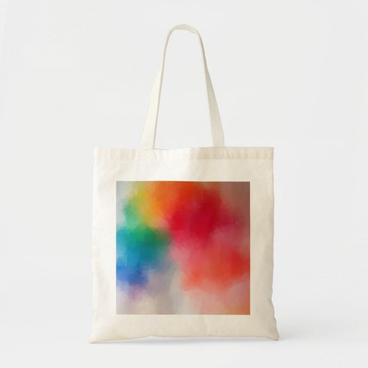 Moderne, kleurrijke Abstracte Art elegante Sjabloo Tote Bag (Voorkant)
