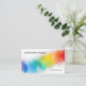 Moderne, kleurrijke Abstracte Art elegante Sjabloo Visitekaartje (Staand voorkant)