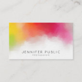 Moderne, kleurrijke Abstracte Art elegante Sjabloo Visitekaartje (Voorkant)