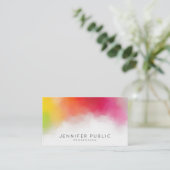 Moderne, kleurrijke Abstracte Art elegante Sjabloo Visitekaartje (Staand voorkant)