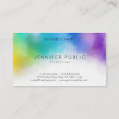 Moderne, kleurrijke Abstracte Art elegante Sjabloo Visitekaartje (Achterkant)