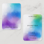 Moderne, kleurrijke Abstracte Art elegante Sjabloo Visitekaartje (Voorkant / Achterkant)