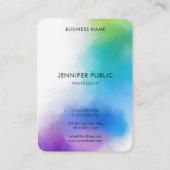 Moderne, kleurrijke Abstracte Art elegante Sjabloo Visitekaartje (Achterkant)
