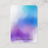 Moderne, kleurrijke Abstracte Art elegante Sjabloo Visitekaartje (Voorkant)