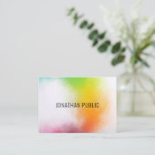 Moderne, kleurrijke Abstracte Art elegante Sjabloo Visitekaartje (Staand voorkant)