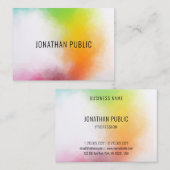 Moderne, kleurrijke Abstracte Art elegante Sjabloo Visitekaartje (Voorkant / Achterkant)