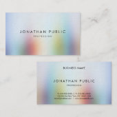 Moderne, kleurrijke Abstracte art elegante Sjabloo Visitekaartje (Voorkant / Achterkant)