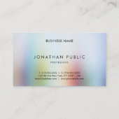 Moderne, kleurrijke Abstracte art elegante Sjabloo Visitekaartje (Achterkant)