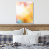 Moderne, kleurrijke Abstracte Art Red Yellow Blue  Canvas Afdruk (Insitu (Slaapkamer))