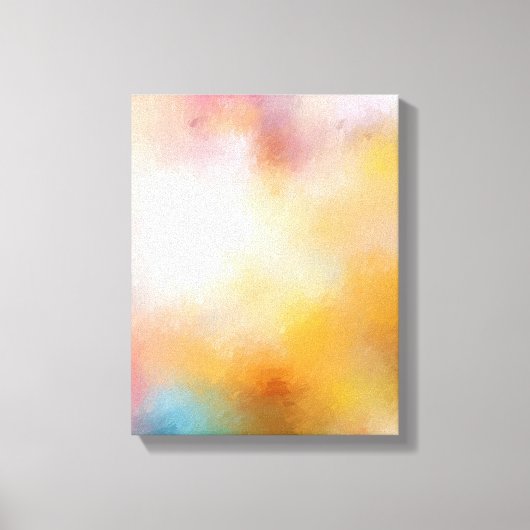 Moderne, kleurrijke Abstracte Art Red Yellow Blue  Canvas Afdruk (Voorkant)