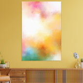 Moderne, kleurrijke Abstracte Art Red Yellow Blue  Canvas Afdruk (Insitu (Woonkamer))