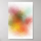 Moderne, kleurrijke Abstracte Art Red Yellow Blue Poster (Voorkant)