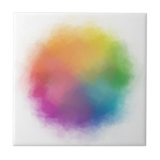 Moderne, kleurrijke Abstracte Art Sjabloon Trendy Tegeltje (Voorkant)