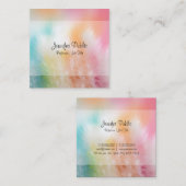 Moderne, kleurrijke Abstracte Art Sjabloon Trendy Vierkante Visitekaartje (Voorkant / Achterkant)