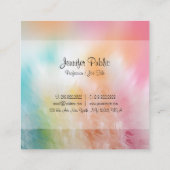 Moderne, kleurrijke Abstracte Art Sjabloon Trendy Vierkante Visitekaartje (Achterkant)