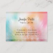 Moderne, kleurrijke Abstracte Art Trendy Sjabloon Visitekaartje (Achterkant)