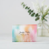 Moderne, kleurrijke Abstracte Art Trendy Sjabloon Visitekaartje (Staand voorkant)