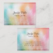 Moderne, kleurrijke Abstracte Art Trendy Sjabloon Visitekaartje (Voorkant / Achterkant)