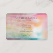 Moderne, kleurrijke Abstracte Art Trendy Sjabloon Visitekaartje (Achterkant)