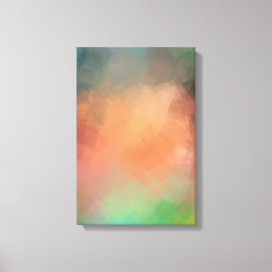 Moderne, kleurrijke Abstracte Art Yellow Blue Gree Canvas Afdruk
