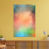 Moderne, kleurrijke Abstracte Art Yellow Red Blue Canvas Afdruk (Insitu (Woonkamer))