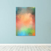 Moderne, kleurrijke Abstracte Art Yellow Red Blue Canvas Afdruk (Insitu (Houten vloer))