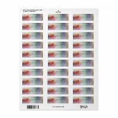 Moderne, kleurrijke Abstracte elegante Sjabloon op Etiket (Full Sheet)