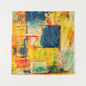 Moderne Kleurrijke Abstracte Expressie Wandkleed (Voorkant (horizontaal))