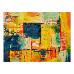 Moderne Kleurrijke Abstracte Expressieposter Perfect Poster