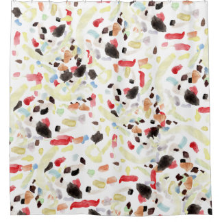 Moderne kleurrijke Abstracte Full Print Douchegord Douchegordijn