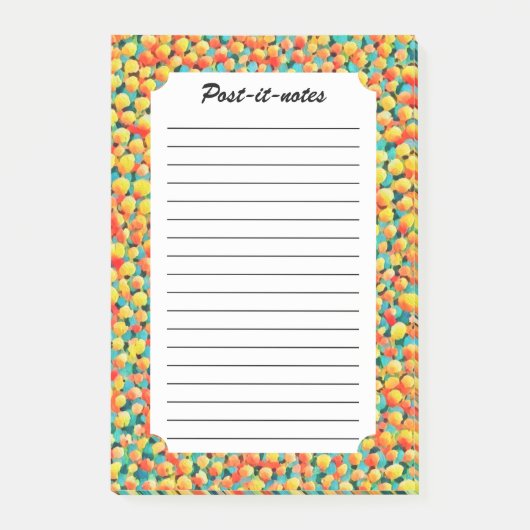 Moderne, kleurrijke Abstracte geometrische ballonv Post-it® Notes (Voorkant)