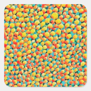 Moderne, kleurrijke Abstracte geometrische ballonv Vierkante Sticker