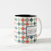 Moderne kleurrijke Abstracte geometrische Mok (Voorkant rechts)