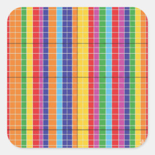 Moderne Kleurrijke Abstracte Geometrische Sticker 
