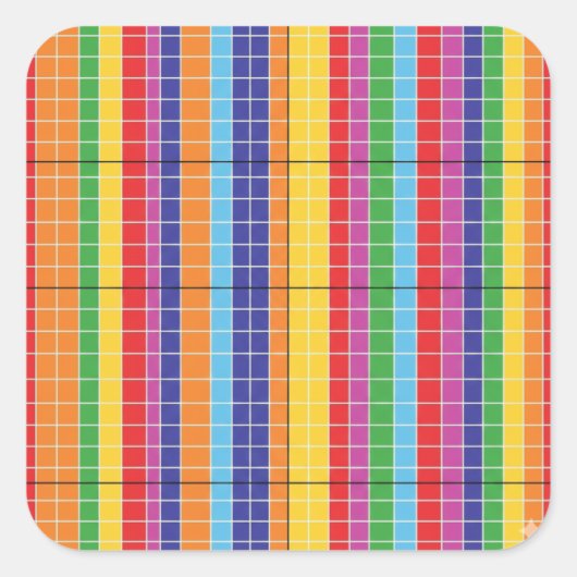 Moderne Kleurrijke Abstracte Geometrische Sticker (Voorkant)