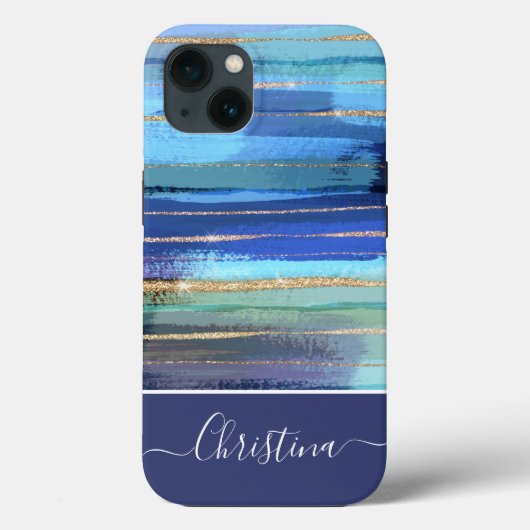 Moderne, kleurrijke Abstracte glitter Sparkle Case-Mate iPhone Case (Achterkant)