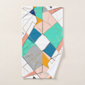 Moderne, kleurrijke Abstracte gouden geometrische  Bad Handdoek (Handdoek)