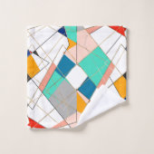 Moderne, kleurrijke Abstracte gouden geometrische  Bad Handdoek (Wasdoekje)