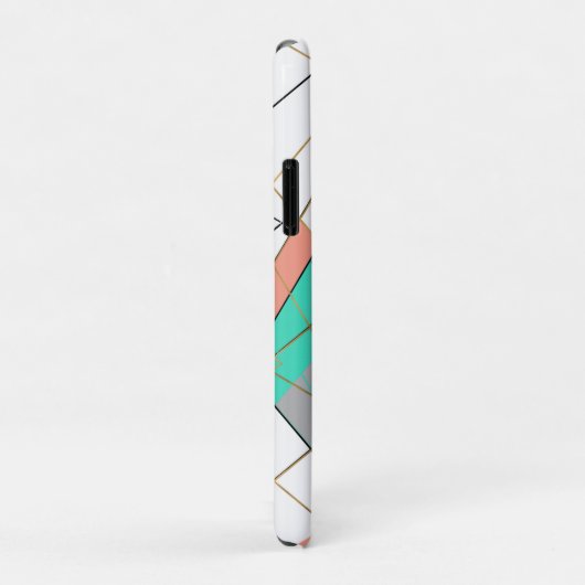 Moderne, kleurrijke Abstracte gouden geometrische  Case-Mate iPhone Case (Achterkant/rechts)