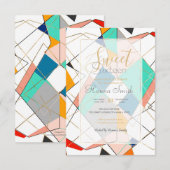 Moderne, kleurrijke Abstracte gouden geometrische  Kaart (Voorkant / Achterkant)